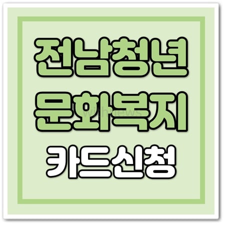 전남 청년 문화복지카드